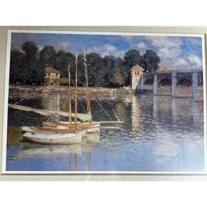 Claude Monet (1840-1926) - Painting print boats, port and regatta at Argenteuil